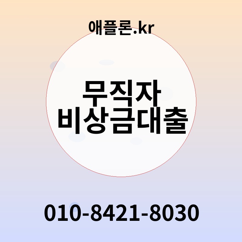 무직자 비상금대출 | 애플론.kr | 010-8421-8030