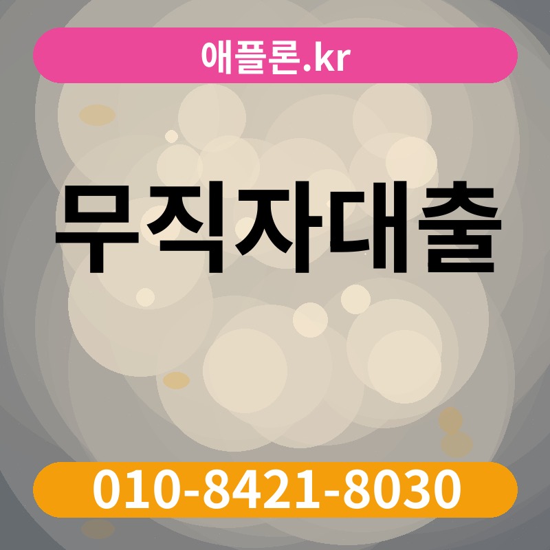 무직자대출 | 애플론.kr | 010-8421-8030
