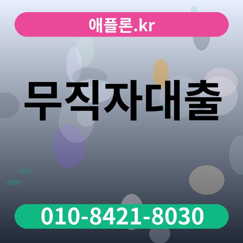 무직자대출 | 애플론.kr | 010-8421-8030