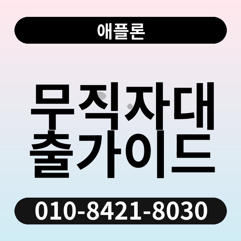 무직자대출가이드 | 애플론 | 010-8421-8030