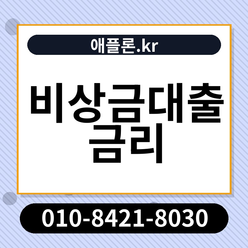 비상금대출 금리 | 애플론.kr | 010-8421-8030