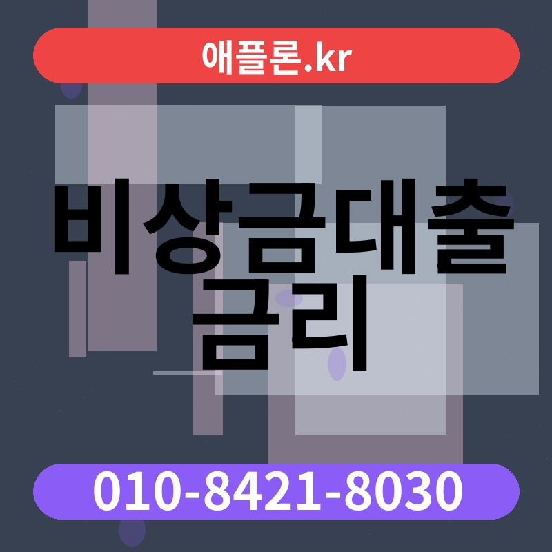 비상금대출 금리 | 애플론.kr | 010-8421-8030