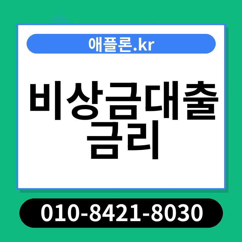 비상금대출 금리 | 애플론.kr | 010-8421-8030