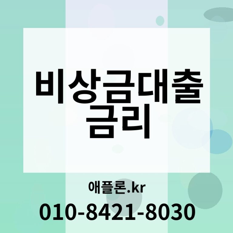 비상금대출 금리 | 애플론.kr | 010-8421-8030