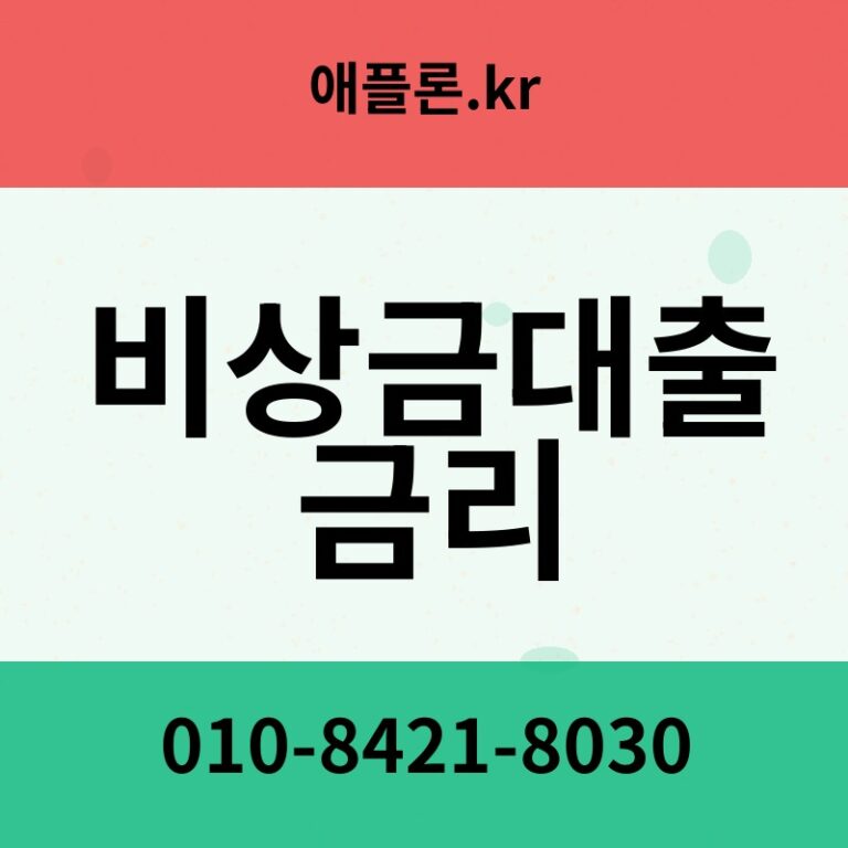 비상금대출 금리 | 애플론.kr | 010-8421-8030