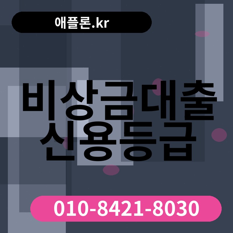 비상금대출 신용등급 | 애플론.kr | 010-8421-8030
