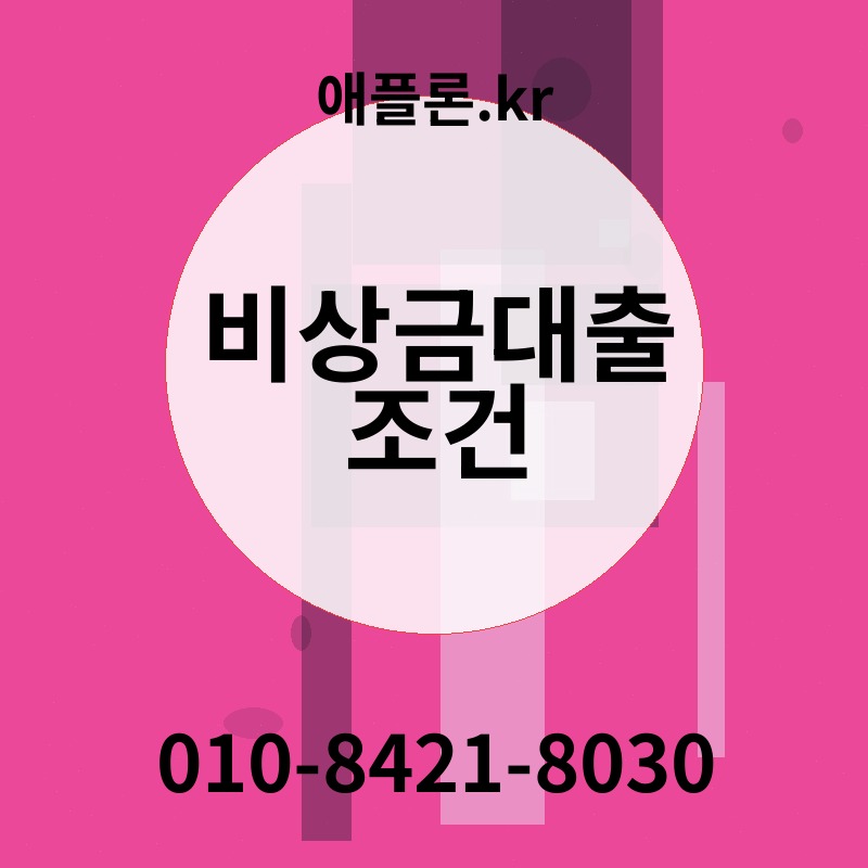 비상금대출 조건 | 애플론.kr | 010-8421-8030