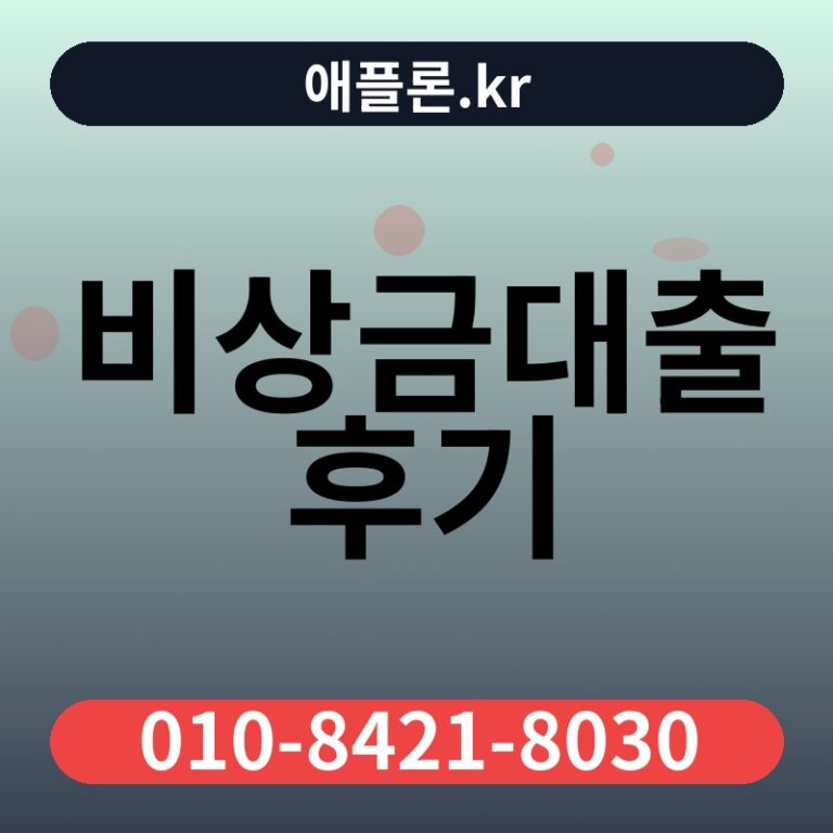 비상금대출 후기 | 애플론.kr | 010-8421-8030