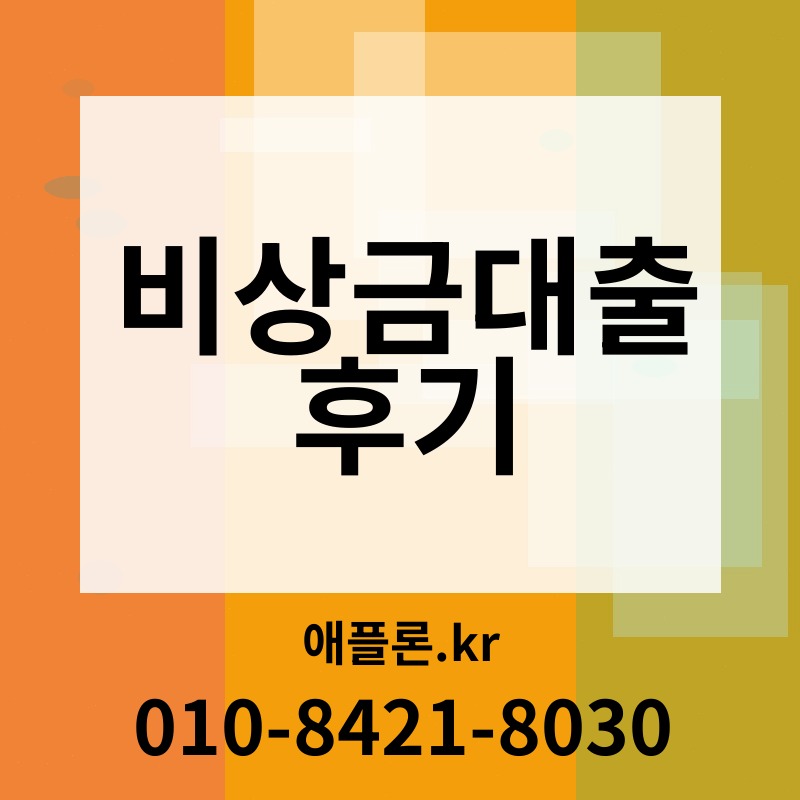 비상금대출 후기 | 애플론.kr | 010-8421-8030