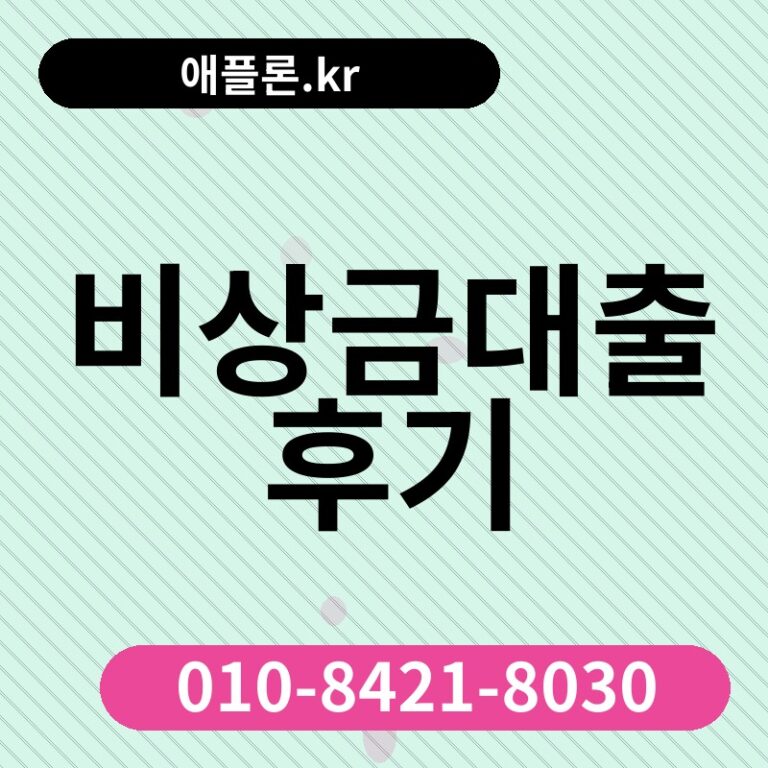 비상금대출 후기 | 애플론.kr | 010-8421-8030