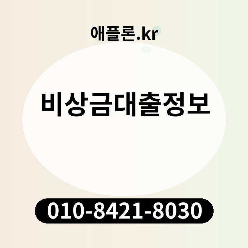 비상금대출정보 | 애플론.kr | 010-8421-8030