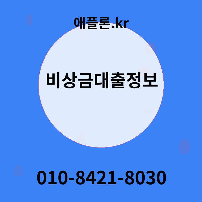 비상금대출정보 | 애플론.kr | 010-8421-8030