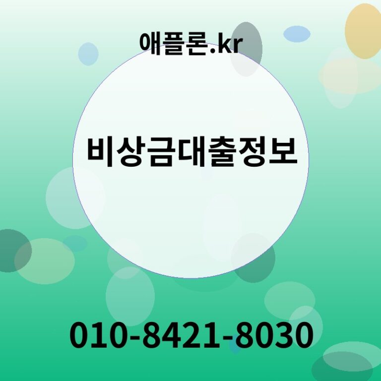 비상금대출정보 | 애플론.kr | 010-8421-8030