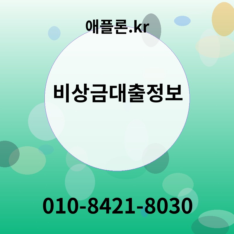 비상금대출정보 | 애플론.kr | 010-8421-8030