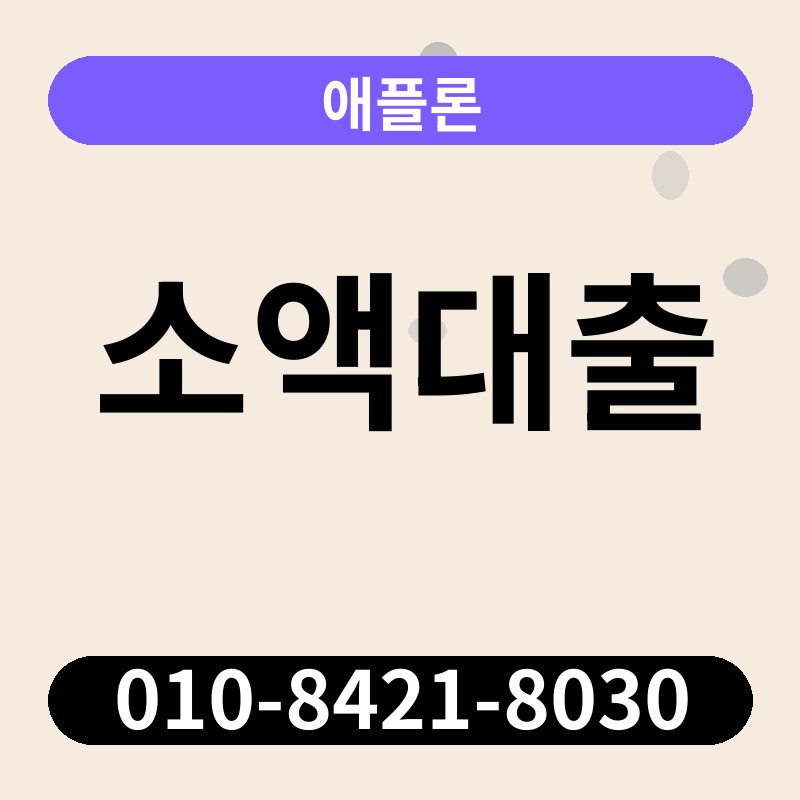 소액대출 | 애플론 | 010-8421-8030