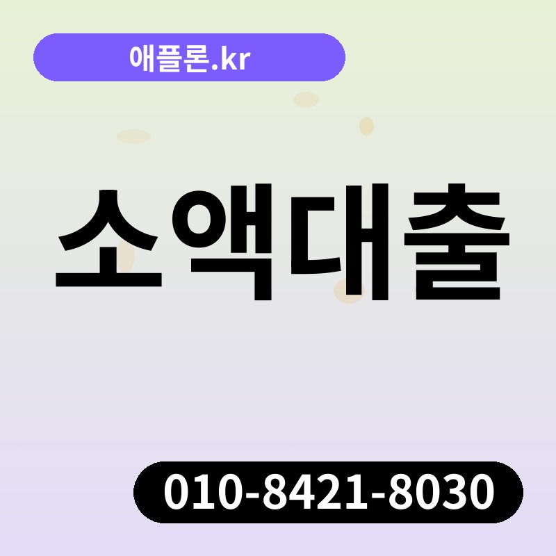소액대출 | 애플론.kr | 010-8421-8030