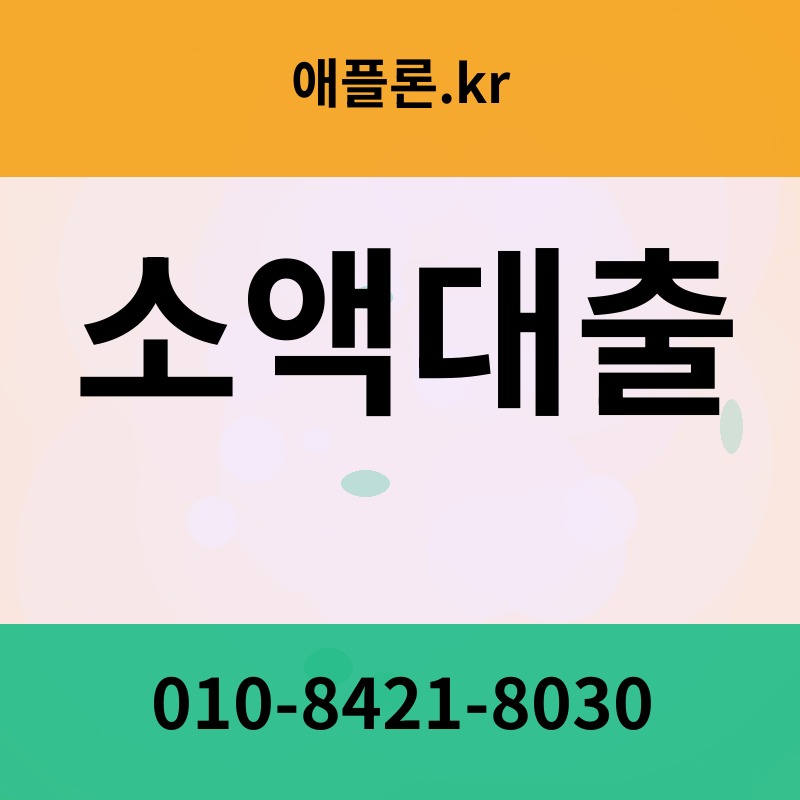 소액대출 | 애플론.kr | 010-8421-8030