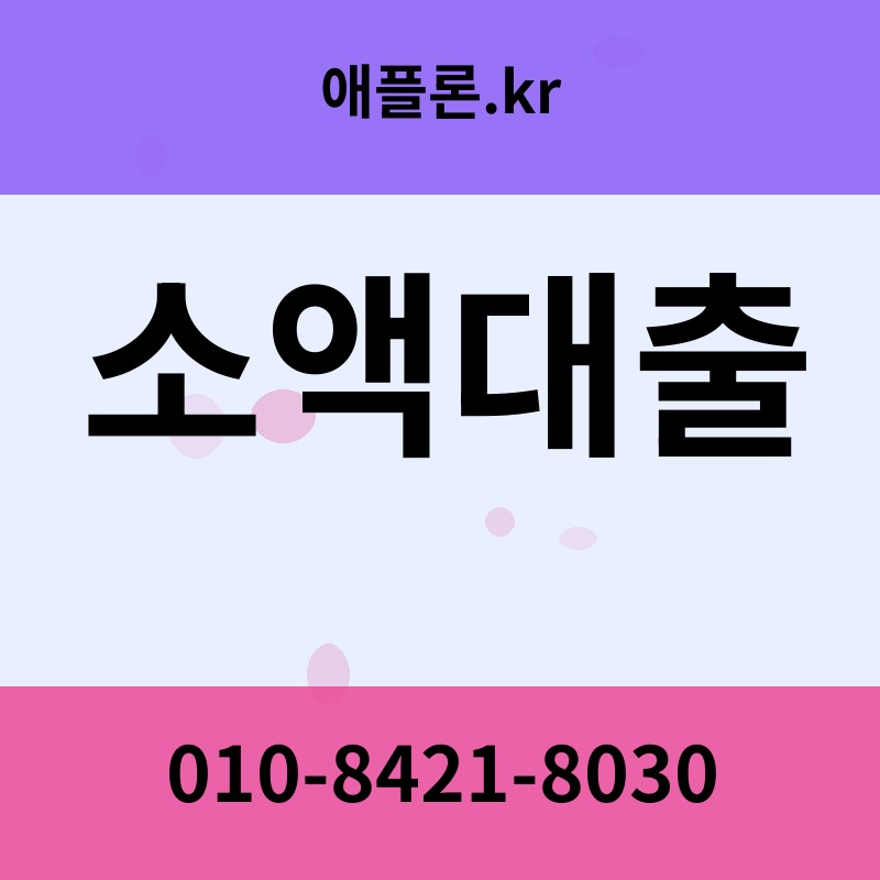 소액대출 | 애플론.kr | 010-8421-8030