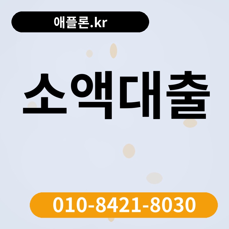 소액대출 | 애플론.kr | 010-8421-8030