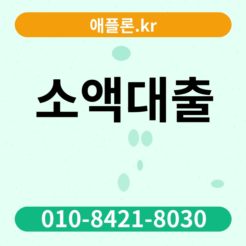 소액대출 | 애플론.kr | 010-8421-8030
