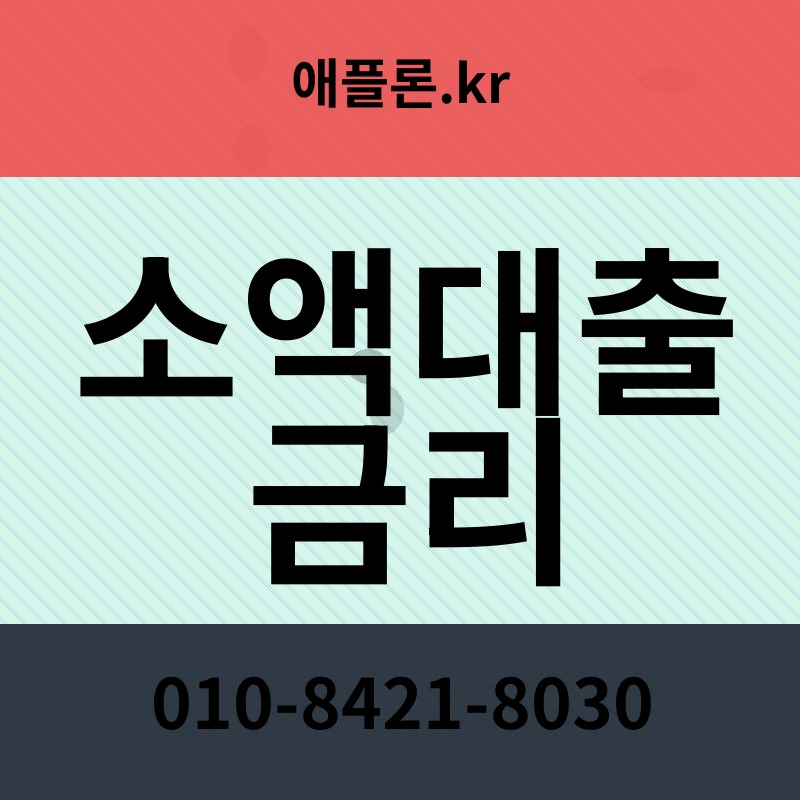 소액대출 금리 | 애플론.kr | 010-8421-8030