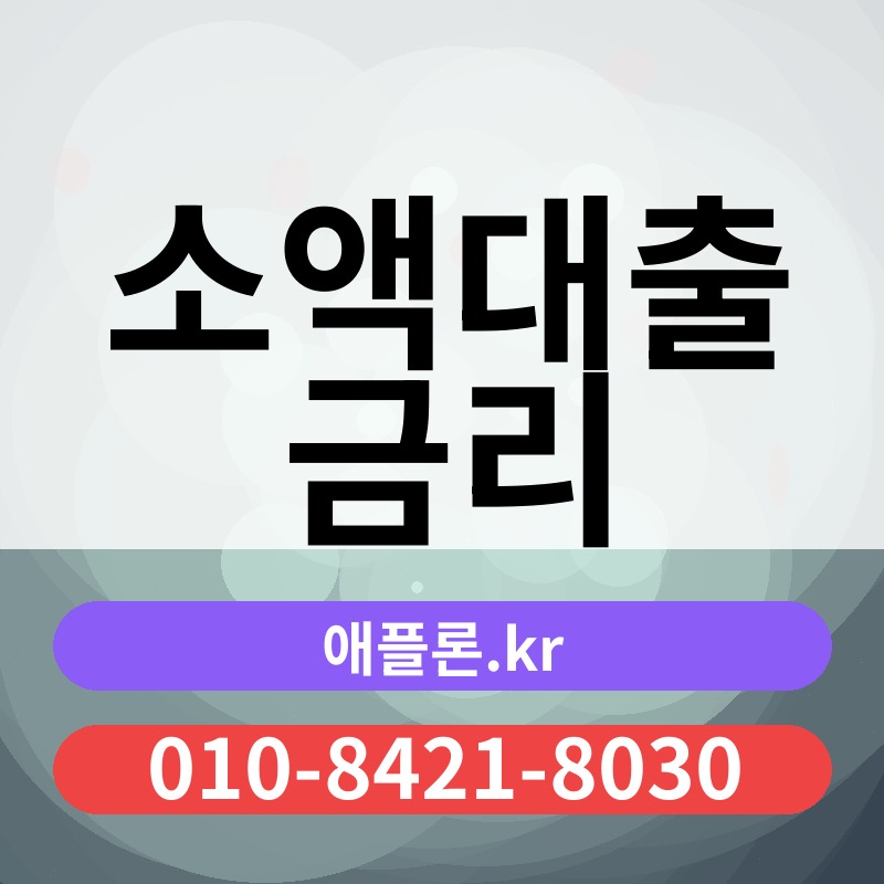 소액대출 금리 | 애플론.kr | 010-8421-8030
