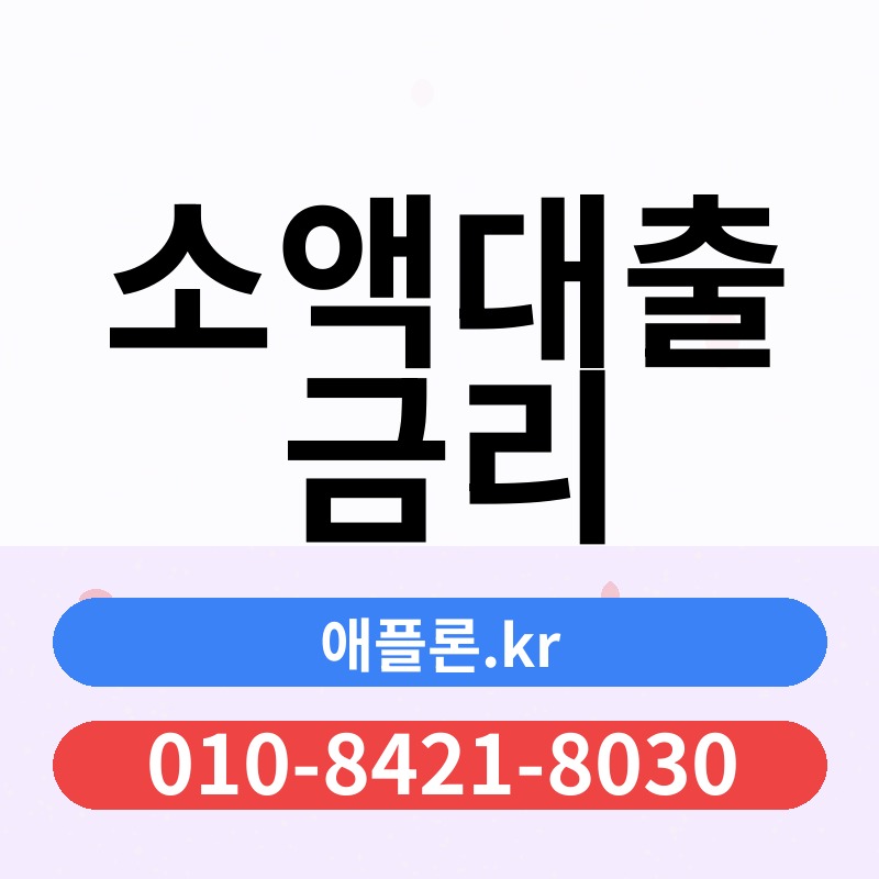 소액대출 금리 | 애플론.kr | 010-8421-8030