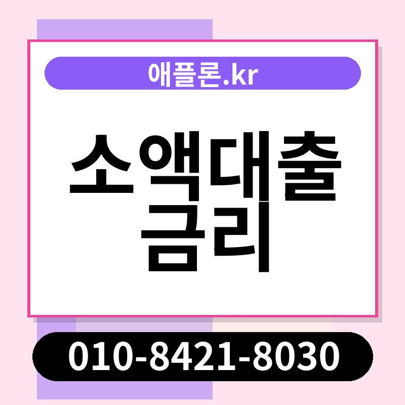 소액대출 금리 | 애플론.kr | 010-8421-8030