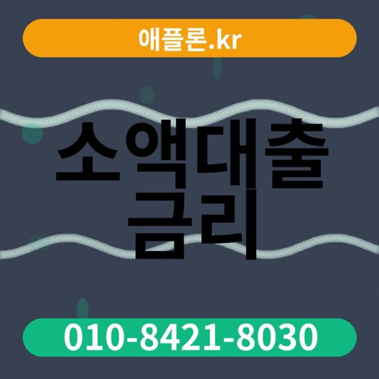 소액대출 금리 | 애플론.kr | 010-8421-8030