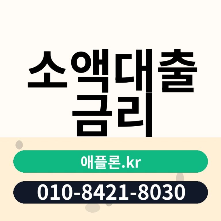 소액대출 금리 | 애플론.kr | 010-8421-8030