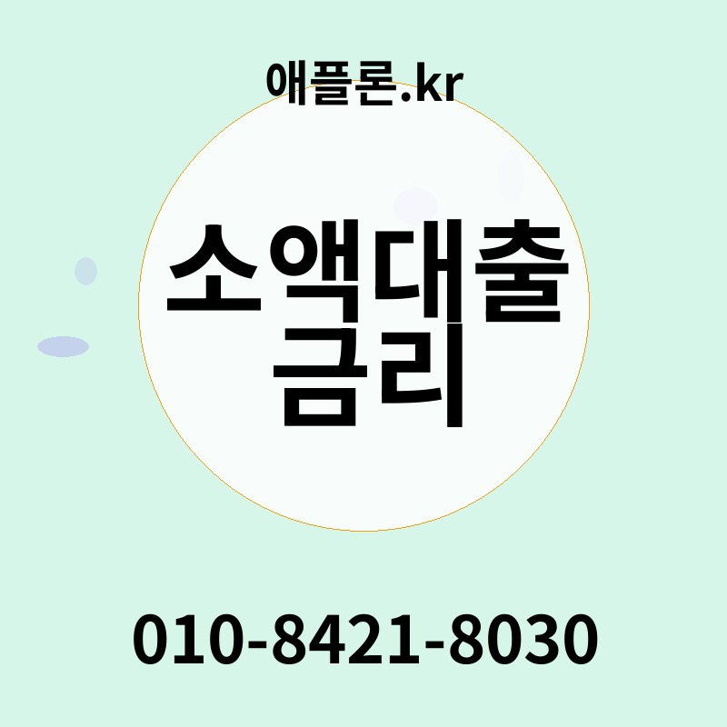소액대출 금리 | 애플론.kr | 010-8421-8030