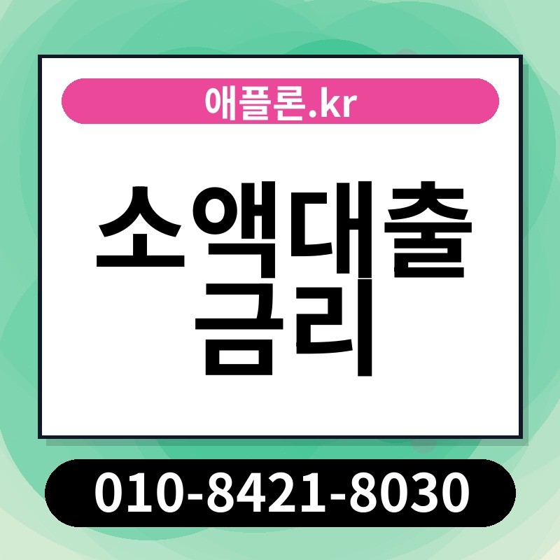 소액대출 금리 | 애플론.kr | 010-8421-8030