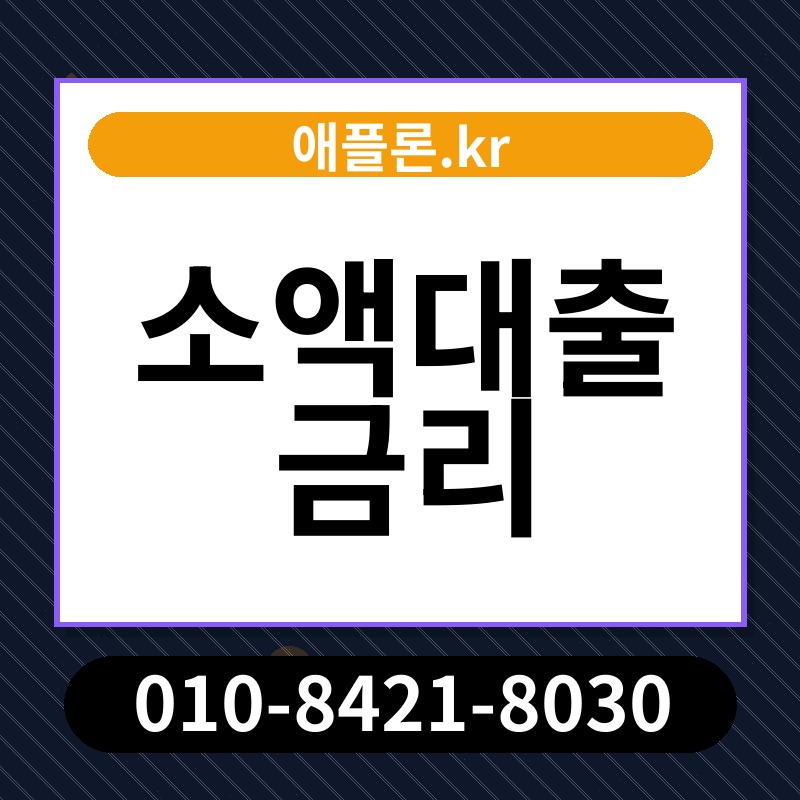 소액대출 금리 | 애플론.kr | 010-8421-8030