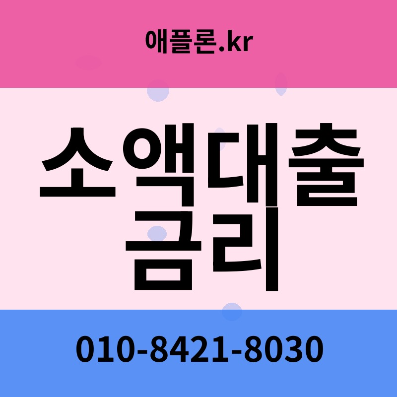 소액대출 금리 | 애플론.kr | 010-8421-8030