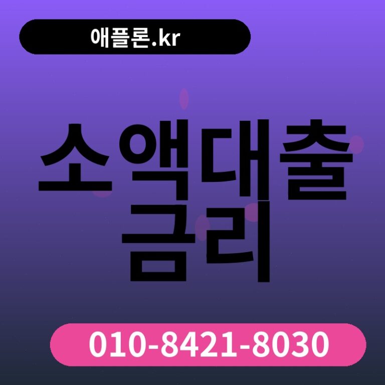 소액대출 금리 | 애플론.kr | 010-8421-8030