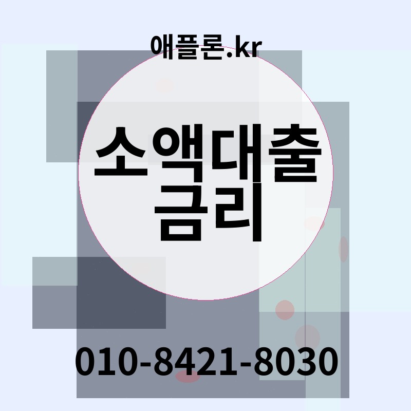 소액대출 금리 | 애플론.kr | 010-8421-8030