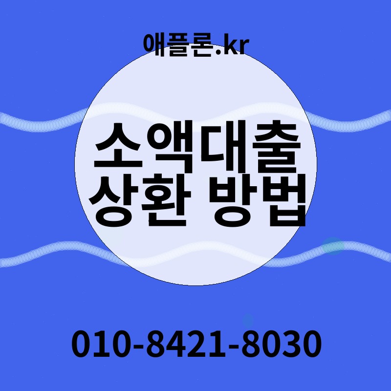 소액대출 상환 방법 | 애플론.kr | 010-8421-8030