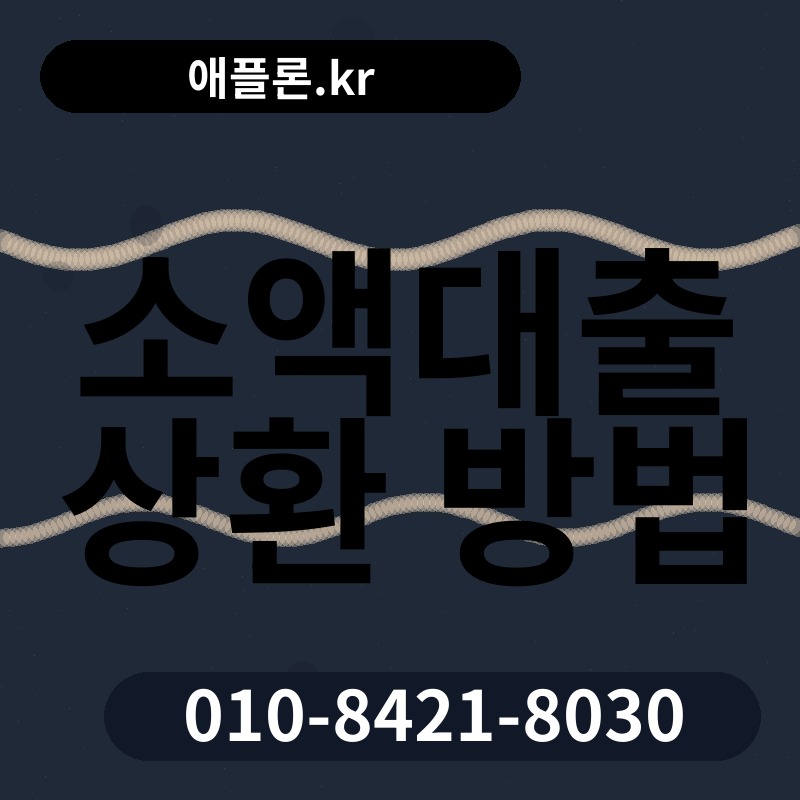 소액대출 상환 방법 | 애플론.kr | 010-8421-8030