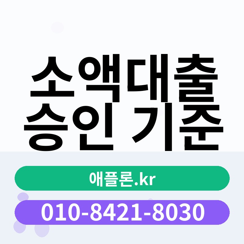 소액대출 승인 기준 | 애플론.kr | 010-8421-8030