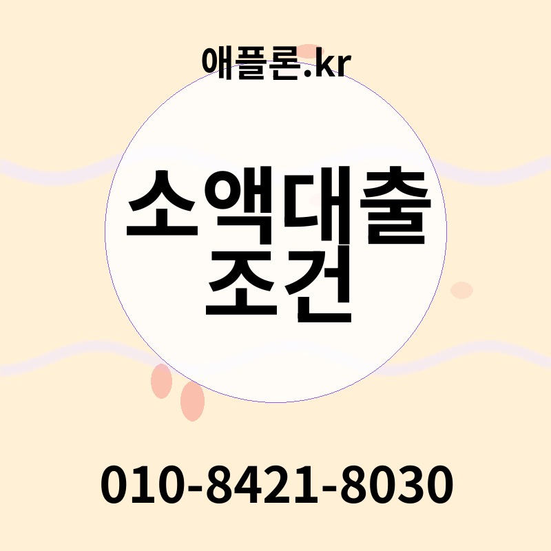 소액대출 조건 | 애플론.kr | 010-8421-8030