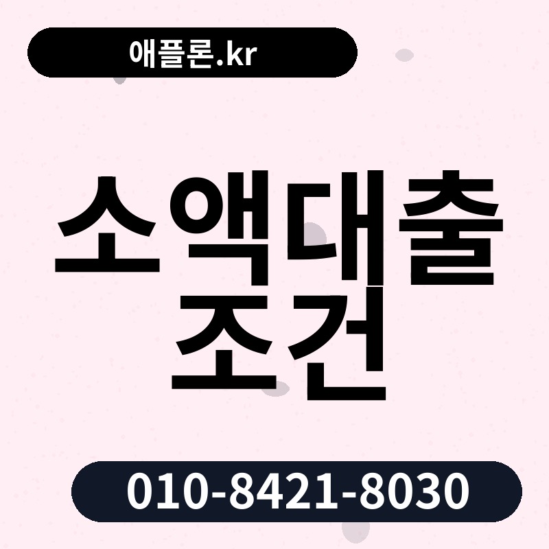 소액대출 조건 | 애플론.kr | 010-8421-8030