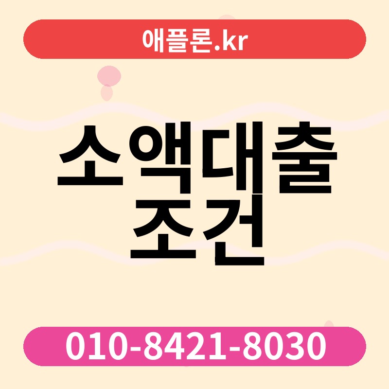 소액대출 조건 | 애플론.kr | 010-8421-8030