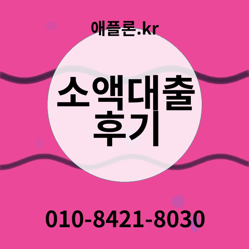소액대출 후기 | 애플론.kr | 010-8421-8030