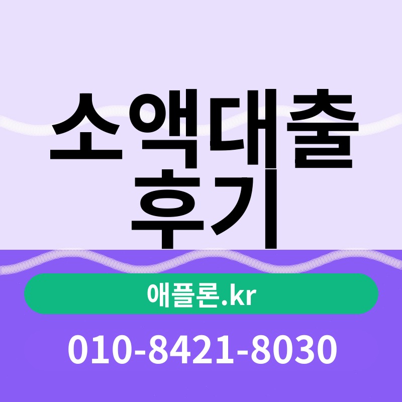 소액대출 후기 | 애플론.kr | 010-8421-8030