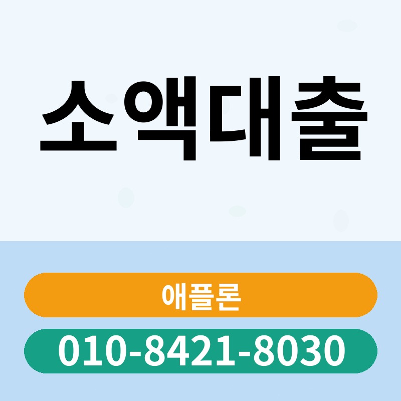 소액대출 | 애플론 | 010-8421-8030