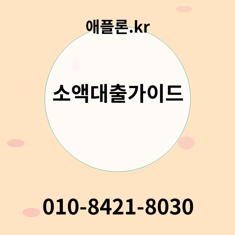소액대출가이드 | 애플론.kr | 010-8421-8030