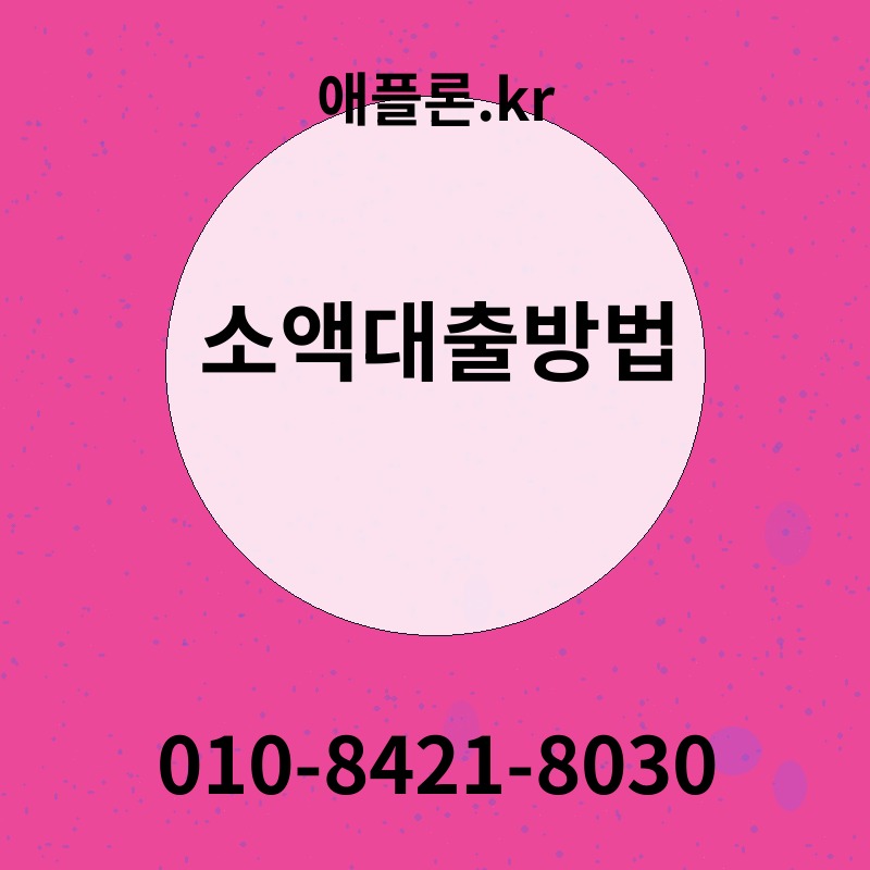 소액대출방법 | 애플론.kr | 010-8421-8030