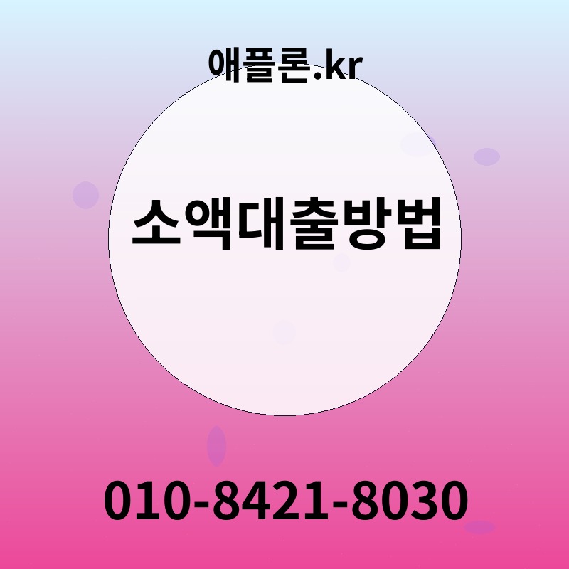 소액대출방법 | 애플론.kr | 010-8421-8030