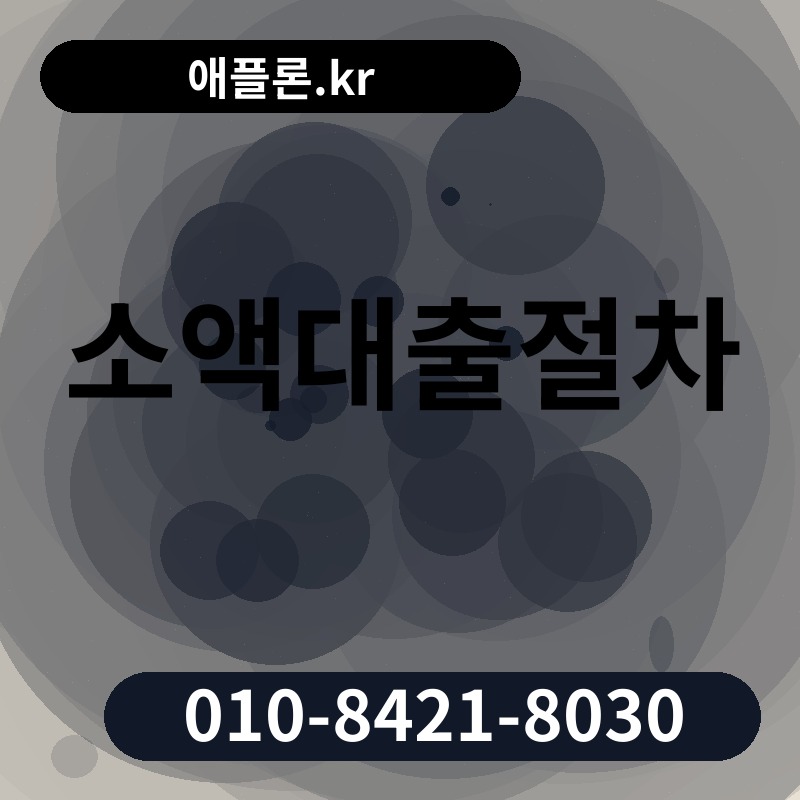 소액대출절차 | 애플론.kr | 010-8421-8030