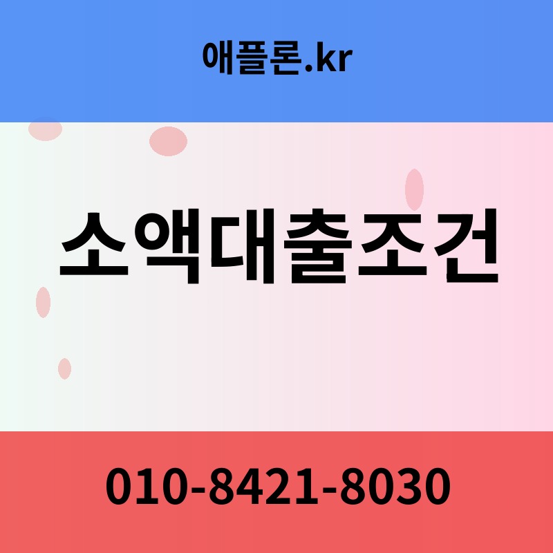 소액대출조건 | 애플론.kr | 010-8421-8030